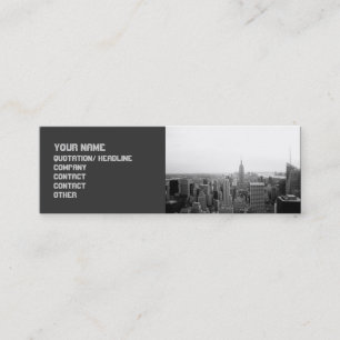 Sophisticated Edgy Cityscape Mini Business Card