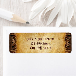 Sophisticated Elegant  western vintage wedding Return Address Label