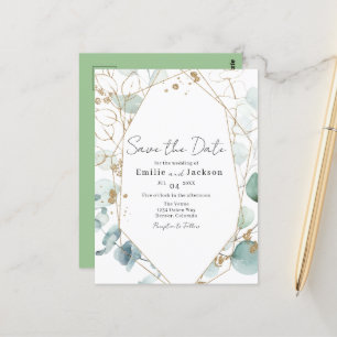 Sophisticated Eucalyptus Leaves and Foliage Postcard