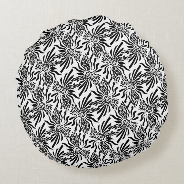 Sophisticated Fleur Round Cushion (Back)