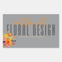 Sophisticated Floral Design Grey Orange Flowers 