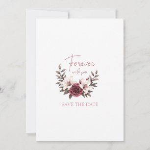 Sophisticated Floral Micro-Wedding Suite Invitatio Invitation