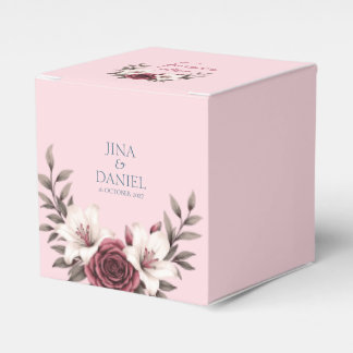 Sophisticated Floral Micro-Wedding Suite (Pink) Favour Box