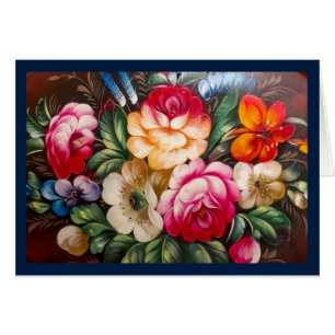 Sophisticated Floral Painting Notecard