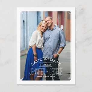Sophisticated Frame Save The Date Postcard