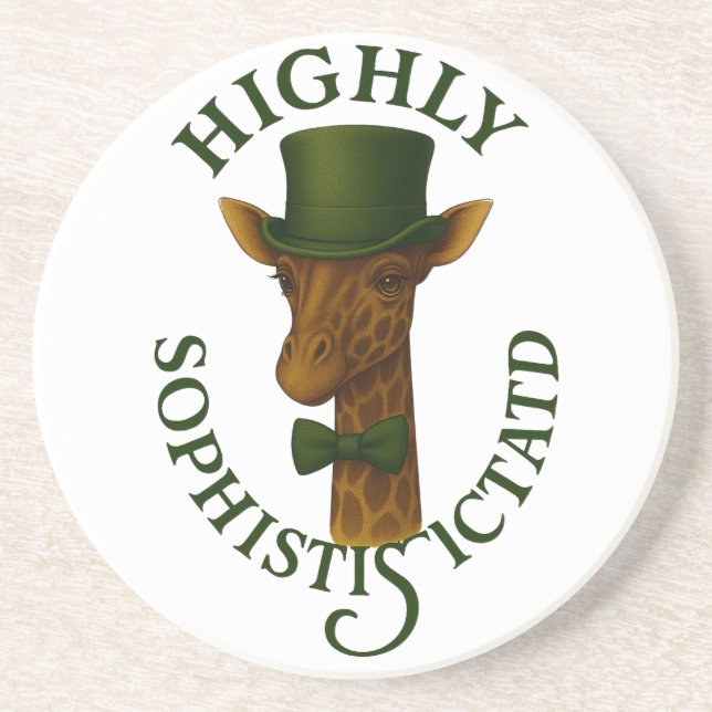  Sophisticated Giraffe   Coaster (Front)