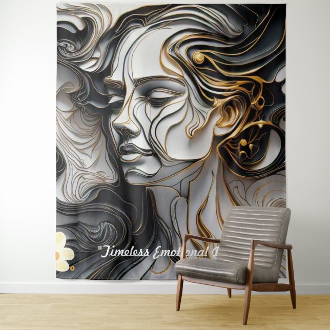 "Sophisticated Gold Accents" Tapestry (In Situ)