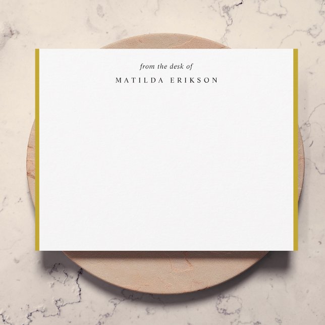 Sophisticated Gold Elegant From the Desk Of Card (Creator Uploaded)