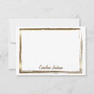 Sophisticated gold frame personalised card