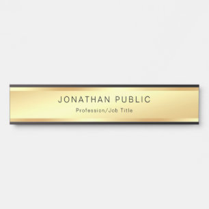 Sophisticated Gold Look Glamour Professional Chic Door Sign