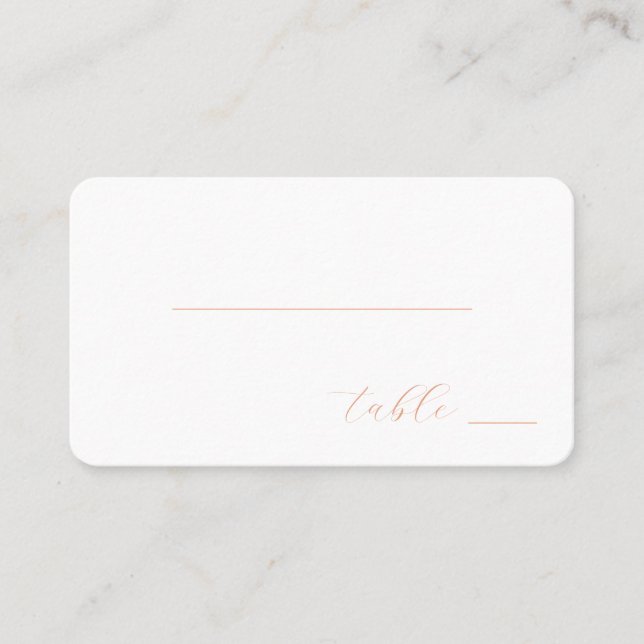 Sophisticated Gold Minimalist Table Card (Front)