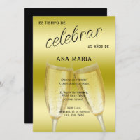 Sophisticated Gold Spanish Feminine Birthday