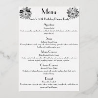 Sophisticated Gold-Trimmed Birthday Dinner Party M