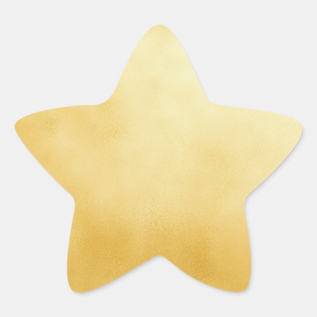 Sophisticated Golden Foil Faux Gold Star Star Sticker (Front)