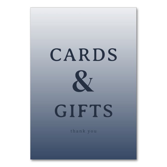 Sophisticated Gray Gradient Thank You Card (Front)