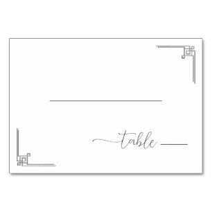 Sophisticated Gray Minimalist Geometric Table Number