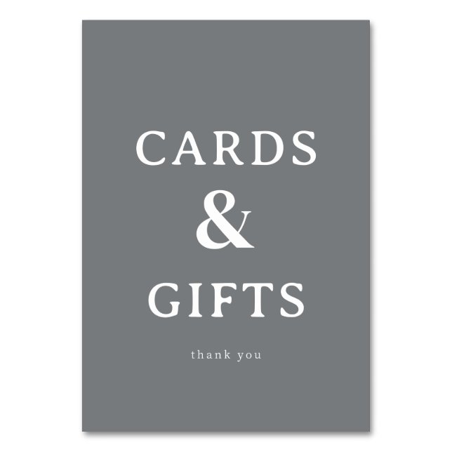 Sophisticated Gray Minimalist Gratitude Card (Front)