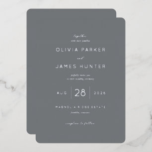 Sophisticated Gray Minimalist Wedding