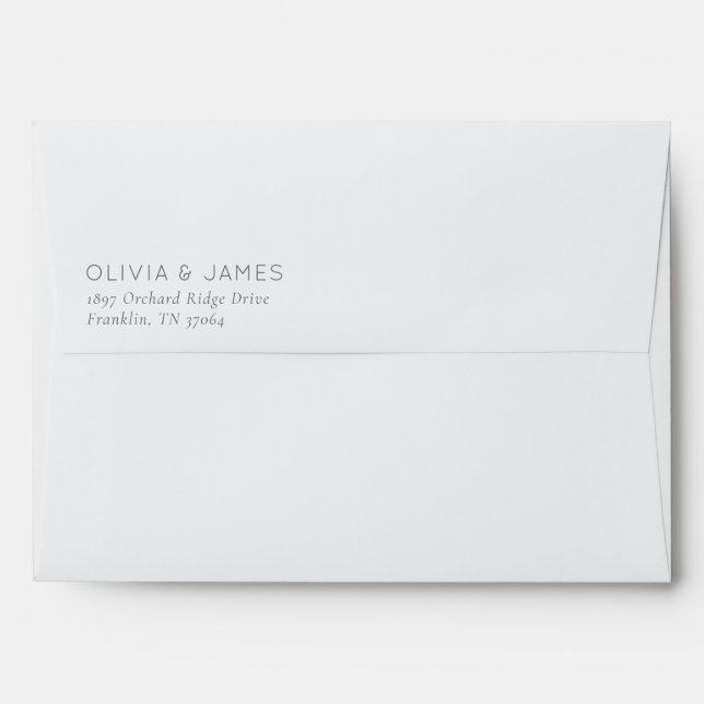 Sophisticated Gray Typographic Envelope (Back (Top Flap))