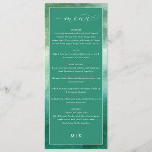 Sophisticated Green Gradient Classic Menu