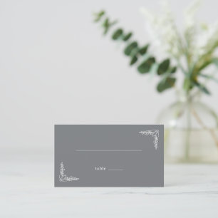 Sophisticated Grey Botanical Place Card