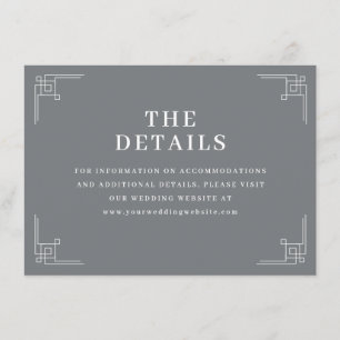 Sophisticated Grey Geometric Accents Enclosure Card