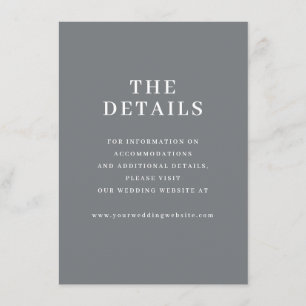 Sophisticated Grey Typographic Enclosure Card