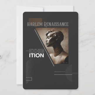 Sophisticated Harlem Renaissance Exhibition Invitation