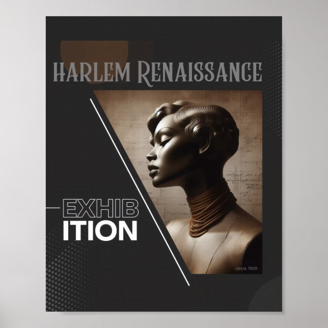 Sophisticated Harlem Renaissance Exhibition Poster (Front)