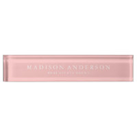 Sophisticated in Ballerina Pink | Desk Name Plate