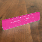 Sophisticated in Hot Pink | Desk Name Plate