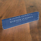 Sophisticated in Navy Blue | Desk Name Plate