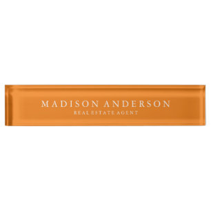 Sophisticated in Orange   Desk Name Plate