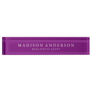 Sophisticated in Purple   Desk Name Plate