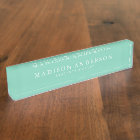 Sophisticated in Seafoam | Desk Name Plate