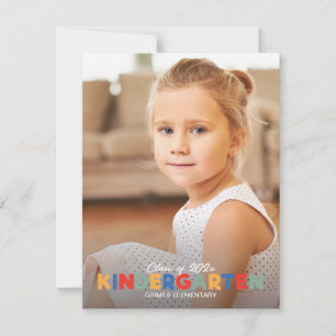 Sophisticated Kindergarten Graduation Announcement