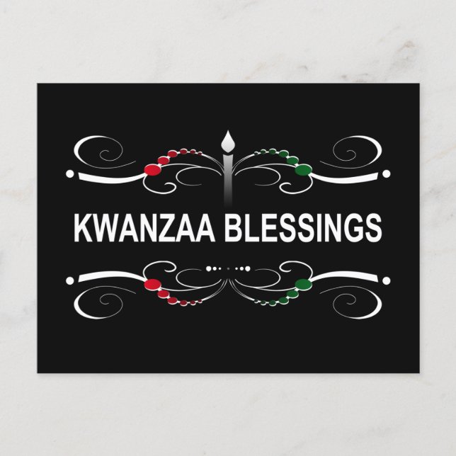 sophisticated kwanzaa blessings postcard (Front)