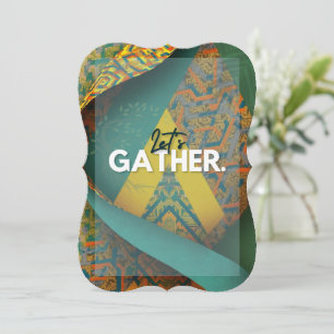 Sophisticated Luxury African Asian Caribbean Invitation