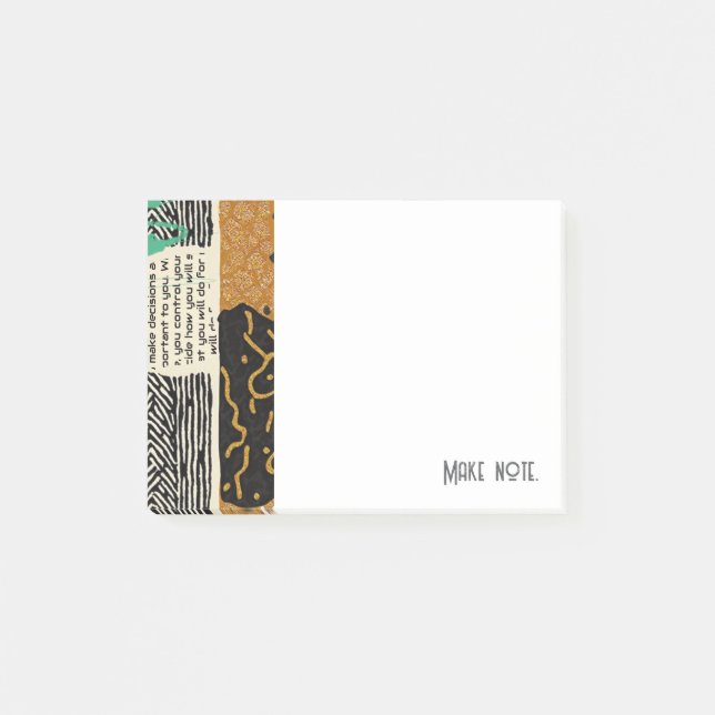Sophisticated Luxury African Asian Caribbean Post-it Notes (Front)