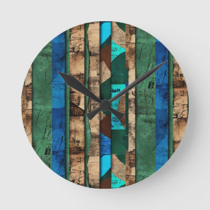 Sophisticated Luxury African Caribbean Island Round Clock