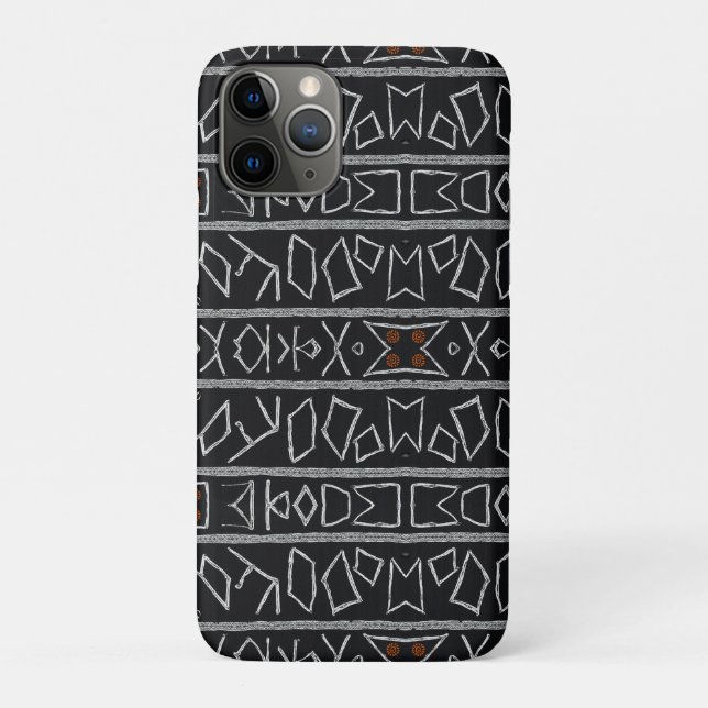 Sophisticated Luxury African Caribbean Mudcloth Case-Mate iPhone Case (Back)