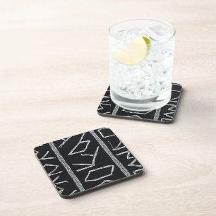 Sophisticated Luxury African Caribbean Mudcloth Coaster