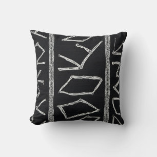 Sophisticated Luxury African Caribbean Mudcloth Cushion