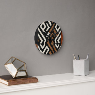 Sophisticated Luxury African Caribbean Round Clock