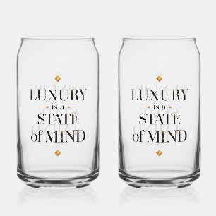 Sophisticated Luxury Quote Typography Art Can Glass