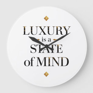 Sophisticated Luxury Quote Typography Art Large Clock