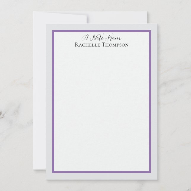 Sophisticated Minimalist Frame Note Card (Front)