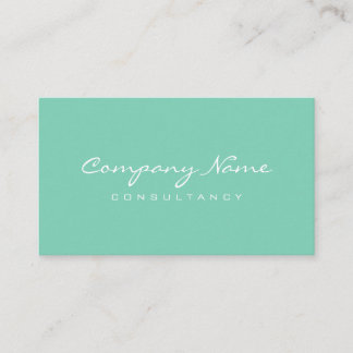 Sophisticated minimalist mint green business card