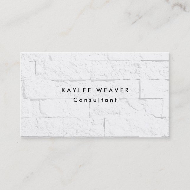 Sophisticated Minimalist Wall Bricks Professional Business Card (Front)