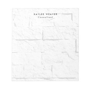 Sophisticated Minimalist Wall Bricks Professional Notepad